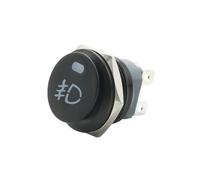 3MOG7Y1 22mm 2NO Metal Button Rocker Switch Stainless Steel 15A 12V Self-locking Two Positions Car Toggle Switches 250V 16A 4 Pins Red