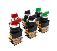 3MOG7Y1 22MM Selector Knob Rotary Switch Latching Momentary 2NO 1NO1NC 2 3 Position DPST 10A 400V Power Switch ON/OFF Red Green Black
