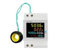 3MOG7Y1 6IN1 Display Smart Meter Din Rail AC Monitor Voltage Current Power Factor Active KWH Electric Energy Meter