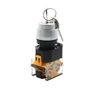 3MOG7Y1 LA38-11Y/2 LA38-20Y/3 22mm Knob Selector Rotary Lock Key Switch 2 3 Position 1NO1NC 2NO with 2 Keys Latching Push Button Switch