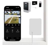 3MP 2K Window Security Camera, Cameras for Home Security, 2.4GHz & 5GHz WiFi Indoor with Color Night Vision,Person & Motion Detection,24/7 Recording (White 2.4GHz)