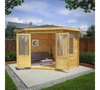 3mx3m Mercia Corner Log Cabin 28mm to 44mm Logs - 44mm Logs