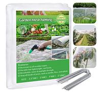 3MX6M Insect Fine Mesh Protection Netting Garden Pegs-Garden Butterfly Netting for Vegetables Strawberries Brassica Fruit Tree Pea Mosquitoes Crops Flowers with 15 U-Shaped