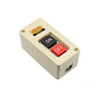 3P 3-Phase 30A 3.7kW Maintained On/Off Power Pushbutton Switch, TBSP-330, for Industrial Machinery, ABS Plastic, Beige, 6 Terminal