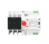 3P 3 Phase Din Rail ATS Dual Power Automatic Transfer Selector Switch for Photovoltaic and Inverter Uninterruptible 63A 100A 125A(125A)