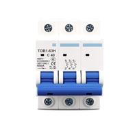 3P AC MCB TOB1-63 C type 230/400V~ 50HZ/60HZ Circuit breaker 3A 6A 10A 16A 20A 25A 32A 40A 50A 63A AUOQKQUT(3P 16A)