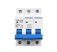 3P AC MCB TOB1-63H C Type 230/400V~ 50Hz/60Hz Mini Circuit Breaker 3A 6A 10A 16A 20A 25A 32A 40A 50A 63A(3P 20A)