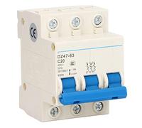 3P Circuit Breaker 400V Miniature Circuit Breaker DIN Rail Mount Breaker 20A PA66 Short Circuit Protector DIN Rail Mount Automatic switch