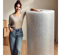 3P DIRECT Large Air Bubble Wrap, Plastic, White, Bubble Wrap, 750mm x 50m