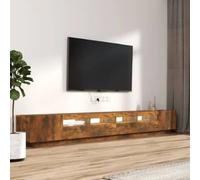 3P LED TV Cabinet Stand with LED Lights Media Entertainment Television Unit