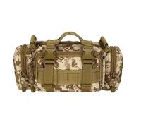 3P Military Duffel Waist Bag, Molle Bicycle Motorcycle Waterproof Fanny Packs Camera Bag Camo EDC Utility Pouch Crossbody with Shoulder Strap Hand Carry(Desert Digital)