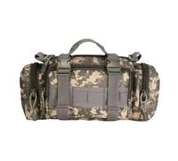 3P Military Duffel Waist Bag, Molle Bicycle Motorcycle Waterproof Fanny Packs Camera Bag Camo EDC Utility Pouch Crossbody with Shoulder Strap Hand Carry(ACU Digital)