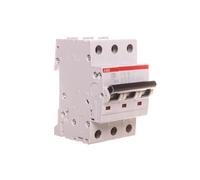 ABB S203-C63 Miniature Circuit Breaker, 3 Pole, Type C, 6/10kA Breaking Capacity, 63 Amp Current (2CDS253001R0634)