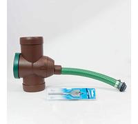 3P-Technik Filter Collector Universal, Brown - Rainwater Diverter and Filter with 30cm Hose for Water Butts