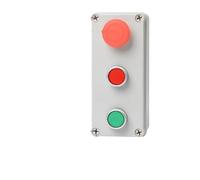 3P Three Position Push Button Control Box Momentary Reset With Protective Cover Start Stop Dust Proof Plastic Enclosure(3P Emergency)