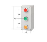 3P Three Position Push Button Control Box Momentary Reset With Protective Cover Start Stop Proof Enclosure EFDSVUHE(3P Three Flat)