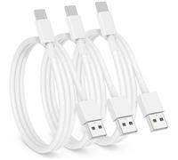 3Pack (0.5M+1M+2M) USB C Charger Cable USB to USB C Cable Fast Charging Compatible for Galaxy S24 S23 S22 S21 Note 10 9 8 Huawei Google Pixel Sony Xperia-White