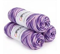 3PACK 5-Ply Variegated Yarn for Crocheting, Yarn Soft Each 3pcs/300g/630 Yards Soft Cozy, Multi-Color Gradient for Knitting Sweaters, Scarves, Shawls, Hats (Pink Purple)