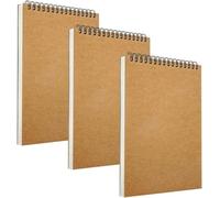 3Pack A4 Sketch Pad Sketch Books Spiral Bound Hardback160GSM Sketch Books Drawing Paper with Acid Free Art Books 60 Pages (A4-3Pack)