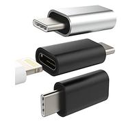 3pack, Apple USB-C to Lightning Adapter, Compatible With Iphone 11 12pro Max Mini For Ipad Air Ios Samsung Galaxy Note S10 S20 S21 Google Pixel Lg Charging Data Sync Type C Charger Connector