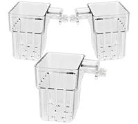 3pack Aquariums Plant Basket Transparents Holer Clear Fish Tanks Holders For Hobbyists And Professional