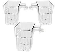 3pack Aquariums Plant Basket Transparents Holer Clear Fish Tanks Holders For Hobbyists And Professional Thickened Aquariums Holders