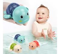 3Pack Baby Bath Toys, Adorable Swimming Turtle Toy (Suitable For Toddlers Aged 1-3), Pool Floating Wind-Up (Gift 1-Year-Old Boys And Girls), Infant Toddler Toys