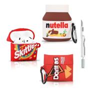 (3Pack) Case for AirPods 4 Wireless Earbuds with Cleaning Pen kit, XMBYGY Silicone Cute Cartoon Charging Case Shockproof Protective Cover and Carabiner for AirPods 4th Generation Headphones