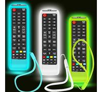 3Pack Case for Samsung TV Remote, Cover for Samsung Remote Control for Smart TV Universal Replacement Silicone Sleeve Skin with Lanyard Glow in The Dark Green Blue White