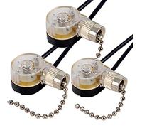 3Pack Ceiling Fan Light Switch ZE-109 Fan Switch Ceiling Pull Chain Switch Replacement ()