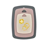 3Pack Chopping Board Set, BPA Free Plastic Cutting Board, Dishwasher Safe Cutting Boards, Chopping Boards for Kitchens Easy Hanging Set of 3 for Fruit Vegetable Meat - (Pink)
