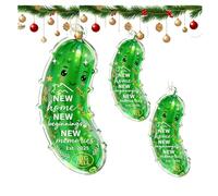 3PACK Christmas Pickle Ornament,Funny Pickles New Home Ornament for ChristmasTree,First Christmas in New House Keepsake Housewarming Gifts for NewHome Couples,Pickles Gag Gifts for Pickle Lovers