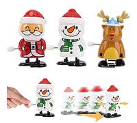 3Pack Christmas Wind Up Toy Funny Jumping Toys Xmas GiftToys,Spring&Wind Up Small Toy for Kids Party Bag, Walking Clockwork Toys for Kids Christmas Party Favors Stocking Stuffers Cracker Gift Fillers
