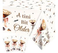 3Pack Cocktail Table Tablecloth Brown Martini Tablecloth A Tini Bit Older Birthday for Bachelorette Bridal Shower Martini-Bar Cocktail Cafe Party Supplies Martini Party Decorations