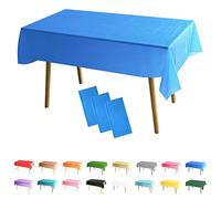 3Pack Dark Blue Table Cloth Party Disposable Tablecloths Table Covers,137x274cm Rectangle Large Plastic Tablecloth Pink Party for Picnic,Baby Shower,Wedding,Birthday,Halloween,Christmas Table Decors