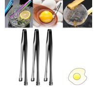 3pack Egg Chalaza Removal Tool, Chalaza Remover for Egg, Eggshell Fragment Removal Utensil, Egg Tool Egg Chalaza Membrane Removal, Making Egg Extraction Easy and Efficient 15cm/5.91 Inches Black