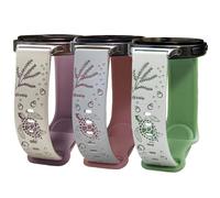 3Pack Engraved Cute Sea Turtle Band Compatible with Samsung Galaxy Watch 8 40mm 44mm/Galaxy Watch 8 Classic 46mm for Women Men,Soft Silicone Two-Tone Sport Strap for Samsung Watch 8