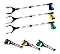 3Pack Extra Long Grabber Reacher Tool 81cm with Magnet,Foldable Trash Picker Reaching Assist Tool for Elderly,Arm Extension Save Your Back