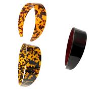 3pack Fashionable Acetate Hair Clip Acetate Thick Tortoise Shell Headband Light Weight Headband for Daily Wear Flexible Hair Accessory