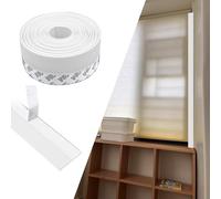 3pack Flexible Light Blocking Strip Roll, Stick-on Blackout Window Edge Strip, Side Light Gap Bonds for Curtains/Shades/Door, Easy to Cut(White,2.5cm (1in))