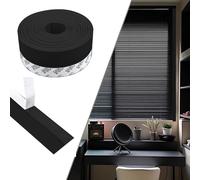 3pack Flexible Light Blocking Strip Roll, Stick-on Blackout Window Edge Strip, Side Light Gap Bonds for Curtains/Shades/Door, Easy to Cut(Black,4.5cm (1.8in))