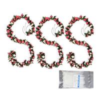 3Pack Flower Garland, Flower Decoration Fake Rose Vines Hanging Garland- 45 Simulated Roses