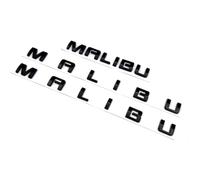 3Pack for Malibu Nameplate Letter Emblem Badge 2p Door 1p Trunk Glossy Compatible with Malibu/Gloss Black