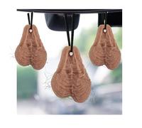 3PACK Funny 3D Penis Ornament BallBalls Pendant,3D Penis Car Decor Accessories,Funny Prank Props Car Hanging Ornament,3D Prank BallBalls Christmas Tree Hanging Ornament,Prank Spoof Ornament Gift