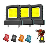 3pack High Brightness Floodlight,20v/21v Portable Flood Light,Cordless LED Work Light,with Adjustable Socket Spacing,for All Power Tool Batteries,Job Site Work Lights Outdoor (Green)