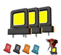 3pack High Brightness Floodlight,20v/21v Portable Flood Light,Cordless LED Work Light,with Adjustable Socket Spacing,for All Power Tool Batteries,Job Site Work Lights Outdoor (Orange)