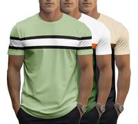 3Pack Mens T-Shirts Short Sleeve Pocket Tee Shirt Casual Crew Neck Moisture Wicking Soft Basic T Shirts (UK, Alpha, 3XL, Regular, Regular, #15)