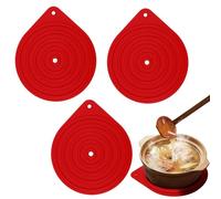 3Pack Microwave Plate Warmers, Silicone Food Warming Mat Silicone Heat-Resistant Serving Mats Pot Holder Non-Slip Silicone Mats for Warming Dinner Plates Worktops Oven Hot Pan Dinner Party Cooking