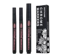 3Pack Mirror Paint Pens Chrome Marker Pen for Mirror Surface Permanent Reflective Liquid Suitable for Model Painting/Cards/Posters/Rock Painting/Mugs/Ceramic/Glass/Plastic DIY Art Projects Copper