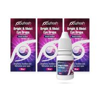 [3pack] Ocufresh Brightening Eye Drops | for Dazzling White Eyes | Refreshes and whitens red Eyes | 10ml Each